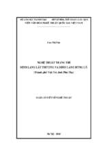 Nghệ thuật trang trí đình làng lâu thượng và đình làng hùng lô (thành phố việt trì, tỉnh phú thọ)