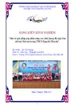 Skkn một số giải pháp góp phần nâng cao chất lượng đội ngũ ban chỉ huy đội tại trường thcs