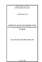 Luận văn cntt nghiên cứu thuật toán tìm kiếm chuỗi dna sử dụng phƣơng pháp tìm kiếm tƣơng tự nhanh luận