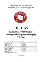 Tiểu luận truyền thông trong kinh doanh quốc tếkhủng hoảng truyền thông của volkswagen và bài học cho doanh nghiệp việt nam