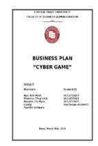 Tiểu luận khởi sự kinh doanh và quản trị sme cybergame_report