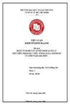 Tiểu luận kinh tế kinh doanh các chiến lược tối đa hóa lợi nhuận của vietnam airlines