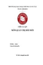 Tiểu luận quản trị đổi mới dịch vụ tư vấn và cung cấp bữa ăn healthy (chay + mặn)