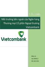 Tiểu luận quản trị học môi trường bên ngoài của ngân hàng thương mại cổ phần ngoại thương vietcombank