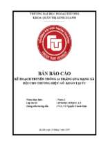 Tiểu luận mareting quốc tế kế hoạch truyền thông 12 tháng qua mạng xã hội cho thương hiệu gỗ kego tại úc