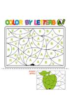 Alphabet worksheets Coloring Books - Tô màu theo bảng chữ cái cho bé bắt đầu làm quen với tiếng anh