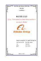 Kinh nghiệm ứng dụng thương mại điện tử của công ty alibaba