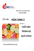 Tiểu luận chất mùi trong họ quả citrus