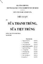 Tiểu luận sữa thành trùng và sữa tiệt trùng