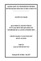 Quan niệm của trương vĩnh ký về từ loại tiếng việt (qua khảo sát “grammaire de la langue annamite 1883”)