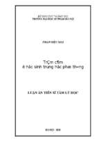 Trầm cảm ở học sinh trung học phổ thông