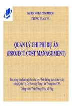 Quản lý chi phí dự án (project cost management)