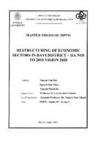 Restructuring of economic sectors in ba vi district   hanoi to 2015 vision 2020
