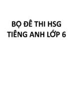 Bộ đề thi học sinh giỏi tiếng anh lớp 6
