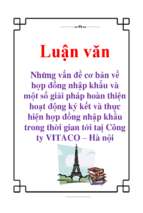 Những vấn đề cơ bản về hợp đồng nhập khẩu và một số giải pháp hoàn thiện hoạt động ký kết và thực hiện hợp đồng nhập khẩu trong thời gian tới taị công ty vitaco – hà nội (1)