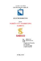 Tiểu luận ngành quản trị marketing nghiên cứu marketing sabeco