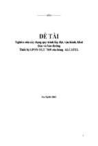 Nghiên cứu xây dựng quy trình lắp đặt vận hành khai thác và bảo dưỡng thiết bị gpon olt 7360 của hãng alcatel