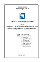 Khảo sát việc sử dụng xe máy của sinh viên trường đại học kinh tế   đại học đà nẵng