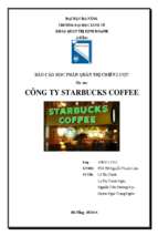 Tiểu luận môn quản trị chiến lược công ty starbucks coffee