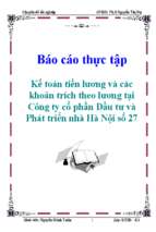 Kế toán tiền lương và các khoản trích theo lương tại công ty cổ phần đầu tư và phát triển nhà hà nội số 27