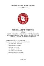 Nghiên cứu sự tác động của các yếu tố ảnh hưởng đến chỉ số năng lực cạnh tranh cấp tỉnh (pci) năm 2018 của các tỉnh, thành phố ở việt nam