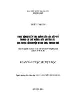 Hoạt động kiểm tra giám sát của cấp uỷ trong cơ chế kiểm soát quyền lực   qua thực tiễn huyện đông sơn, thanh hoá