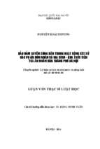 Bảo đảm quyền công dân trong hoạt động xét xử các vụ án hôn nhân và gia đình – qua thực tiễn tòa án nhân dân thành phố hà nội