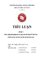 Tiểu luận ftu thực trạng khả năng trả nợ công của nền kinh tế việt nam, những hệ lụy của việc vay đảo nợ thời gian qua