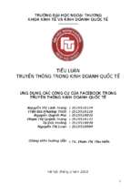 ứng dụng các công cụ truyền thông của facebook trong kinh doanh quốc tế