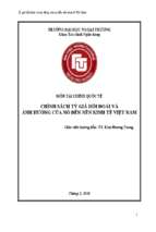 Chính sách tỷ giá hối đoái và tác động của nó đến nền kinh tế việt nam