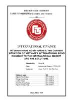 International bond market the current situation of vietnam_s international bond issuance to the international market and the solutions