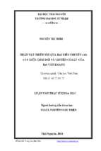 Luận văn nhân vật thiếu nhi qua hai tiểu thuyết côi cút giữa cảnh đời và chuyện của lý của ma văn kháng