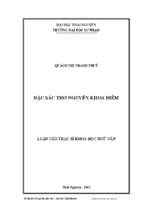 Luận văn đặc sắc thơ nguyễn khoa điềm