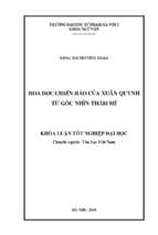 Luận văn hoa dọc chiến hào của xuân quỳnh từ góc nhìn thẩm mĩ