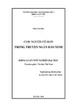 Luận văn con người cô đơn trong truyện ngắn bảo ninh