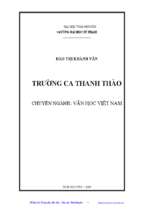 Luận văn trường ca thanh thảo