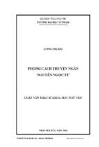 Luận văn phong cách truyện ngắn nguyễn ngọc tư