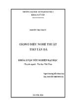 Luận văn giọng điệu nghệ thuật thơ tản đà