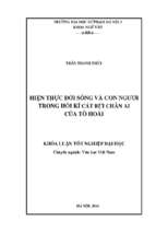 Luận văn hiện thực đời sống và con người trong hồi kí cát bụi chân ai của tô hoài