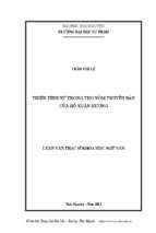 Luận văn thiên tính nữ trong thơ nôm truyền bản của hồ xuân hương