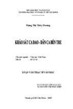 Khảo sát ca dao   dân ca bến tre
