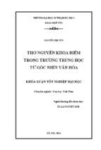 Luận văn thơ nguyễn khoa điềm trong trường trung học từ góc nhìn văn hóa