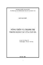 Nông thôn và thành thị trong sáng tác của tản đà