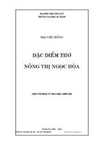 Luận văn đặc điểm thơ nông thị ngọc hòa