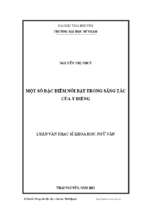 Luận văn một số đặc điểm nổi bật trong sáng tác của y điêng
