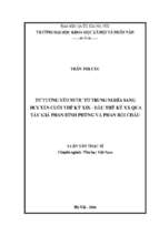 Luận văn tư tưởng yêu nước từ trung nghĩa sang duy tân cuối thế kỷ xix   đầu thế kỷ xx