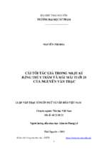 Luận văn cái tôi tác giả trong nhật ký đặng thùy trâm và mãi mãi tuổi 20 của nguyễn văn thạc