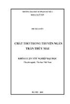Luận văn chất thơ trong truyện ngắn trần thùy mai