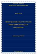 Luận văn hình tượng nghệ thuật về con người trong tập bắc hành tạp lục của nguyễn du