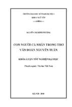 Luận văn con người cá nhân trong thơ văn đoàn nguyễn tuấn